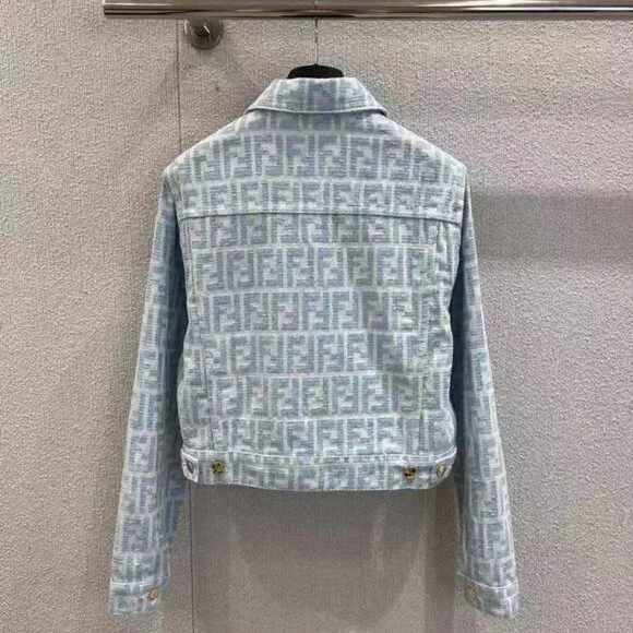 Fendi Jacquard Collar Denim Jacket - Picture 3 of 8